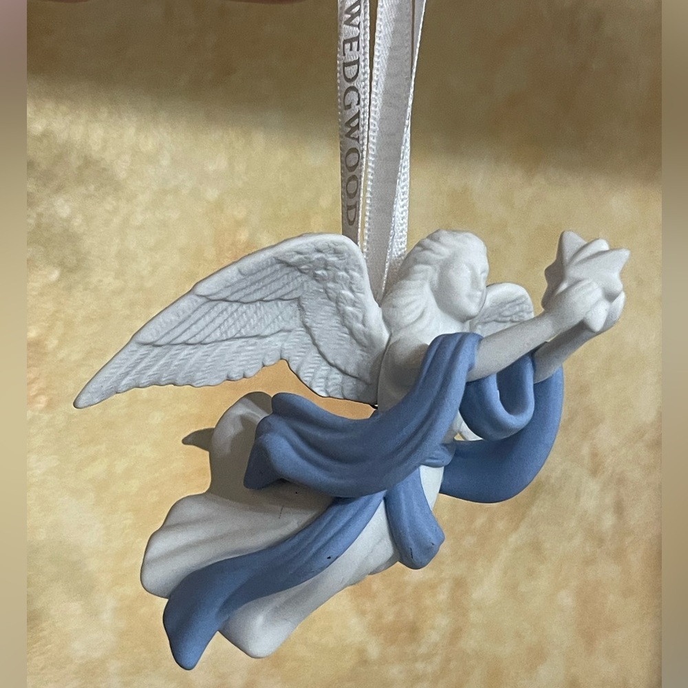 Wedgwood Angel 4.25" Jasperware Ornament - Picture 3 of 6